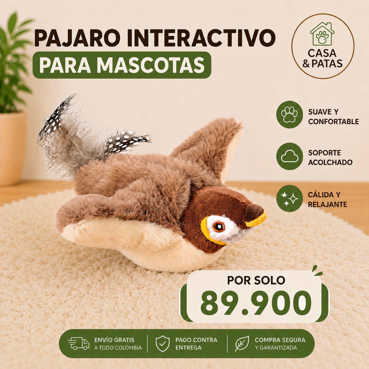 Pajaro Interactivo para Gatos